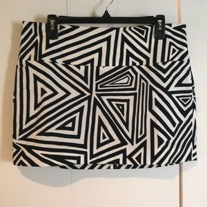 Black and White Express Mini Skirt